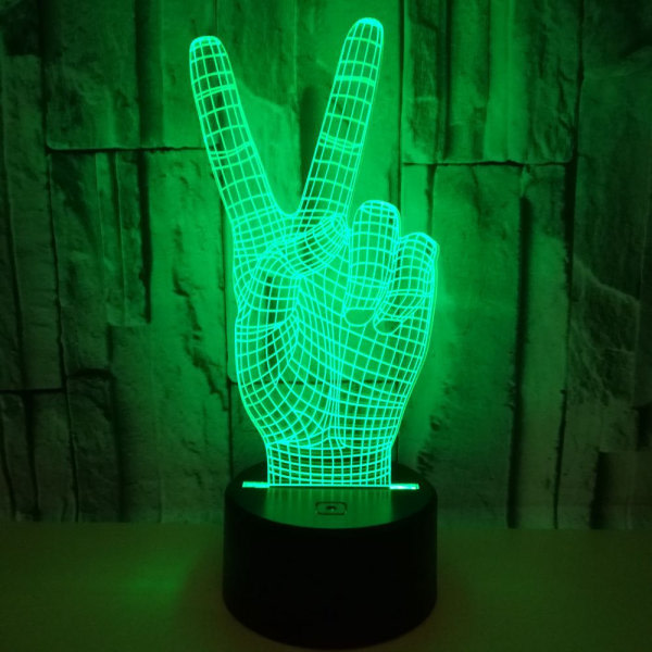 V segergest 3D Light 7 Color Touch Light Stereoskopisk 3D V