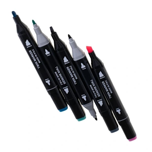 Alcohol-Based Double-Sided Marker Pens – 24-Pack