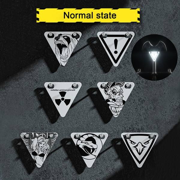Pyörän heijastinkyltti logo Pyöräkolmio Tiny Reflector Cycli Gray G Gray G