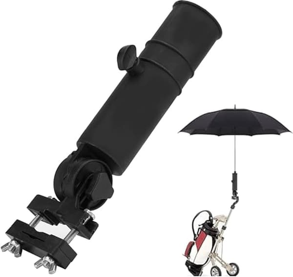 Golfparaplyholder - Sort Golfparaplyholder - Golftilbehør - Passer til golfvognparaplyer med runde håndtag - Sort