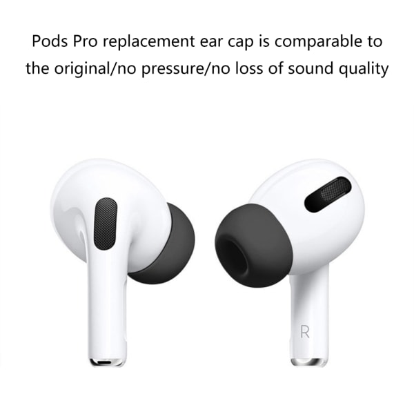 3 sæt til Airpods Pods Pro3-øronbeskyttelse Bluetooth-kompatibel hørelur Mjuka Black Black