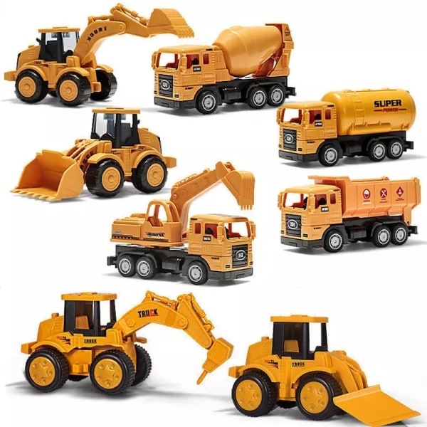Lekebiler for barn, bulldosermodell, plastkonstruksjon, DUMPER EBTRACTOR, minipresenter for gutter, 8 stiler Tilfeldig stil 1 stk