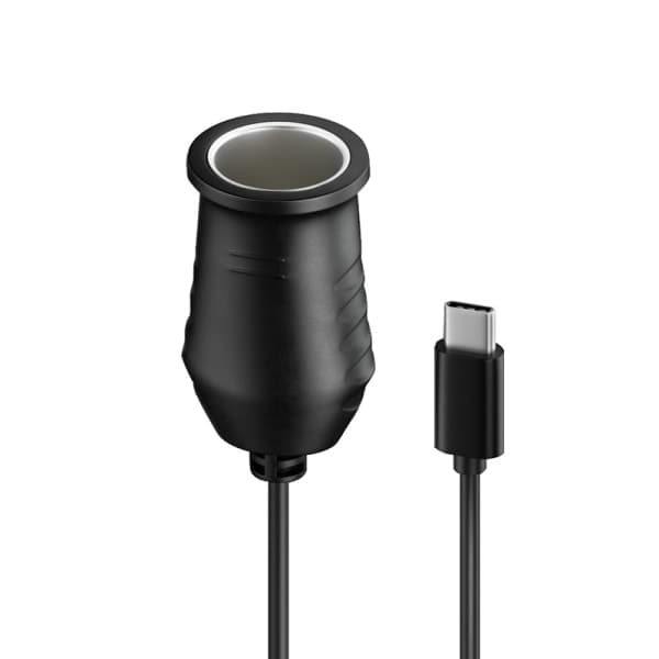 65W USB C til 15V Tænderstik Han til Hun Tænderstik 1m 9v