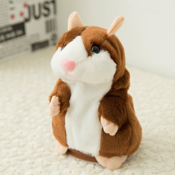 Talande hamsteri, interaktiv plysch som pratar leksak, upprepar din sa röst Grey
