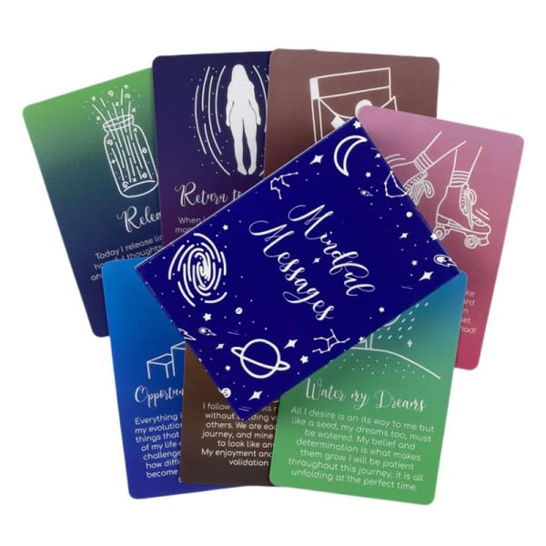 Mindful Messages Oracle Tarot -kort profetia ödes spådom Dec En storlek A One size