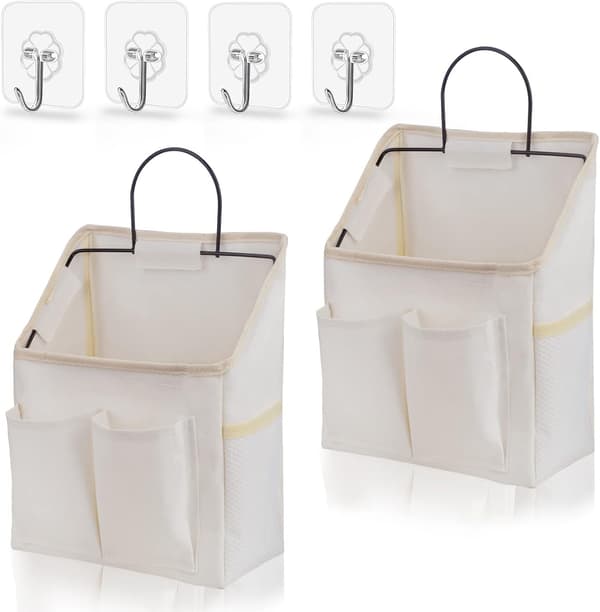 2-pack linne väggförvaring, vattentät väggkorg, ZQKLA