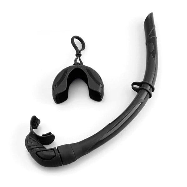 Foldbar snorkel i silikon med kompakt oppbevaringsboks Kvinner Menn Roll Up Snorkel Wet Snorkel for Snorkling
