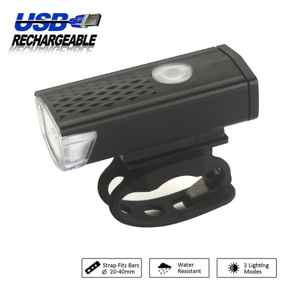 Cykellygter USB LED Genopladeligt Sæt MountainCykling Saf hvid one size white one size