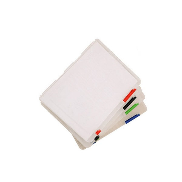 A4 Filopbevaringsboks Transparent Plast Filboks Kontor Desk Papir Opbevaringsboks Sort
