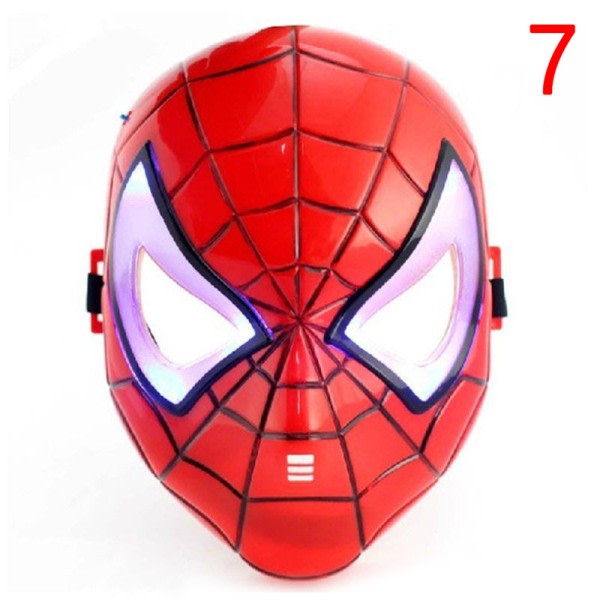 LED Superhjälte Mask Amerika & Iron Man Avengers Batman Spiderman 7