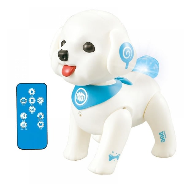 T5ec RC Robot Hund Smart Valp Programmerbar Röststyrning Sjung Gå Fjärrkontroll Elektroniska Pedagogiska Leksaker för Husdjur (robothund)