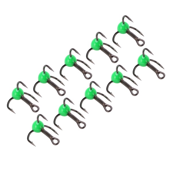 10 st/ set Vinterfiske Treankarkrok Korrosionsbeständighet Lockfärg Borrkrok