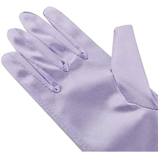 Prinsesse Elsa Kostume Tilbehørsæt til Børn, Inkluderer Fletning, Tiara, Handsker og Tryllestav 6pcs - Purple