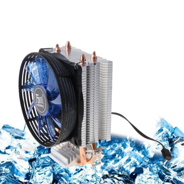 CPU Cooler Master 2 Pure Copper Heat-pipes Vifte med Blått Ljus Kjølesystem