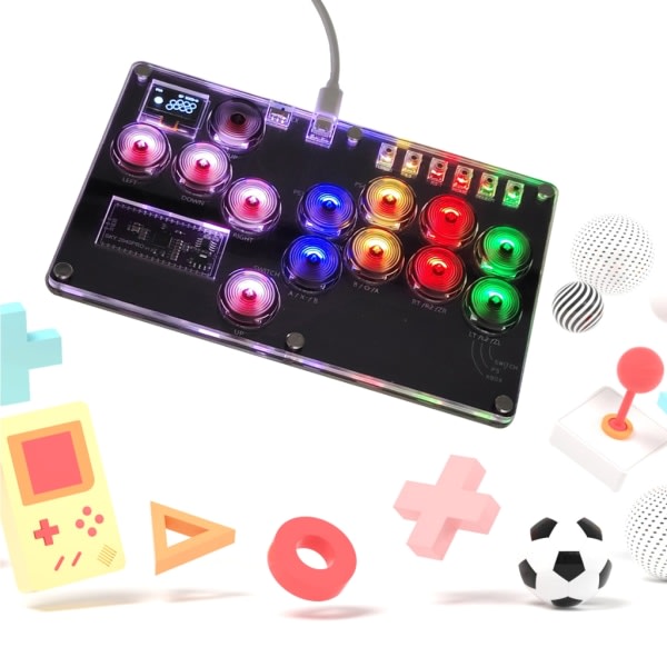 Fighting Box Mini HitBox Controller SOCD Arcade Stick Keyboard SOCD för PC Spelkonsoltillbehör null - B