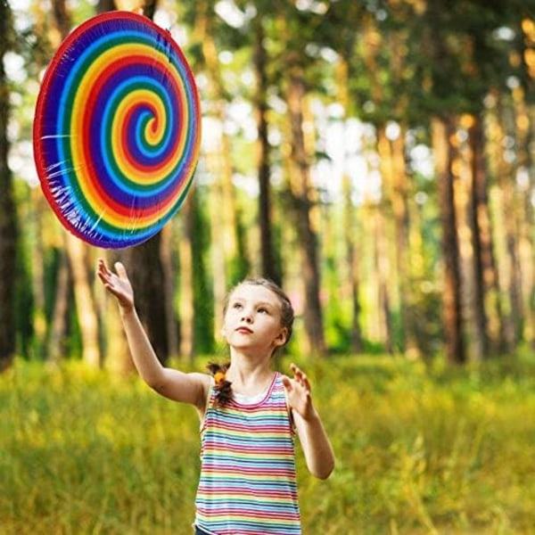 Ilmapallo lentävät kiekot, Ilmapallo ripustetut lentävät kiekot Taitettava lento lapsille Perhe ulkoilmaurheilupelit