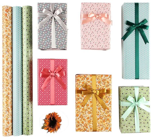 Presentpapper - Presentinslagning - Födelsedagspapper - Innehåller 6 ark presentpapper - 50 x 70 cm