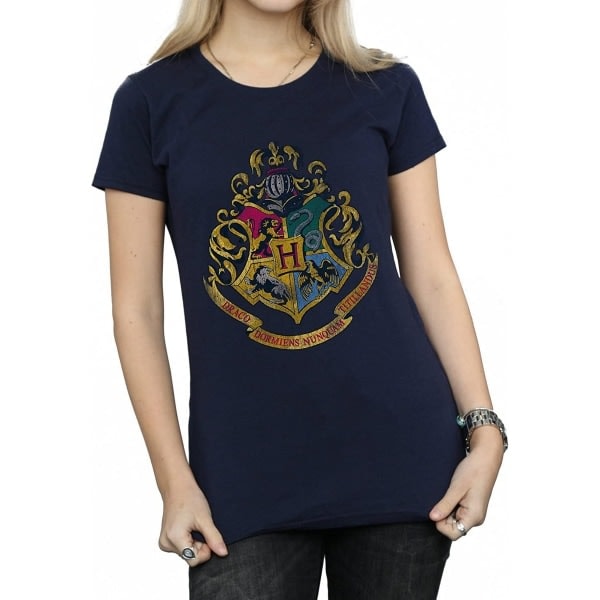 Harry Potter Naisten/Naisten Hogwarts Houses Puuvilla Boyfriend T-paita Marinensini S