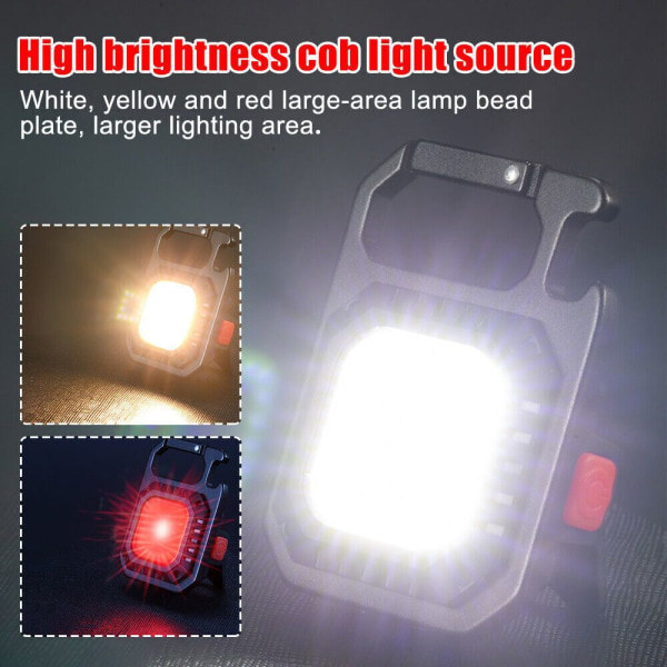 Mini LED-lampa Nyckelring Flasköppnare