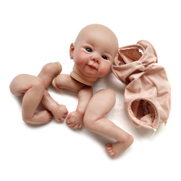 Vinyl gjør-det-selv-dukkesett med hode og lemmer Modellhåndverk for småbarn Realistiske gjenfødte dukkesett baby