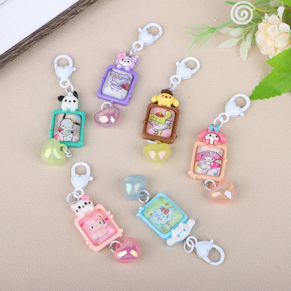 Kawaii Kuromi Cinnamoroll Avainrengas Koululaukku Charm e Cartoon Ke F