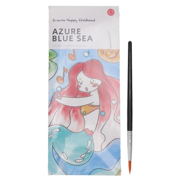Reiselomme Akvarellbok Tidlig pedagogisk kunst Akvarellmalebok for barn Blue Sea