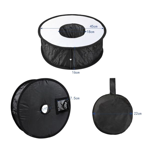 Taitettava rengas Speedlight Softbox Salamavalaisin Salamadiffuusori