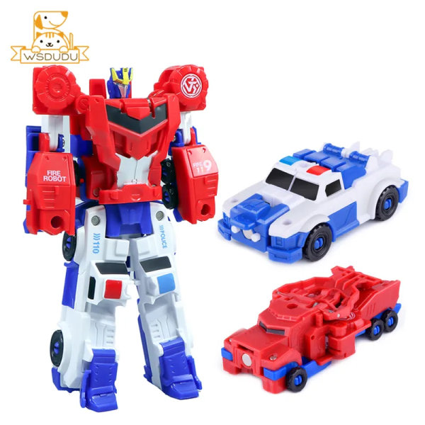 2 i 1 Optimus Prime Cool Magnetisk Robot Bil Transformations Actionfigurer Legetøj Deformeret Auto Figur Dekoration Model Dreng Børn Gaver Unicorn