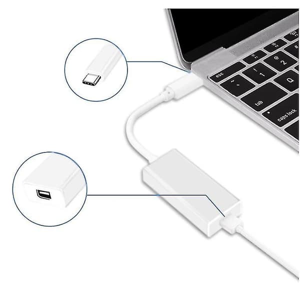1x Thunderbolt 3 - Thunderbolt 2 -sovitin, tyyppi C - USB-kaapeli Macbook Air Prolle, paras lahja