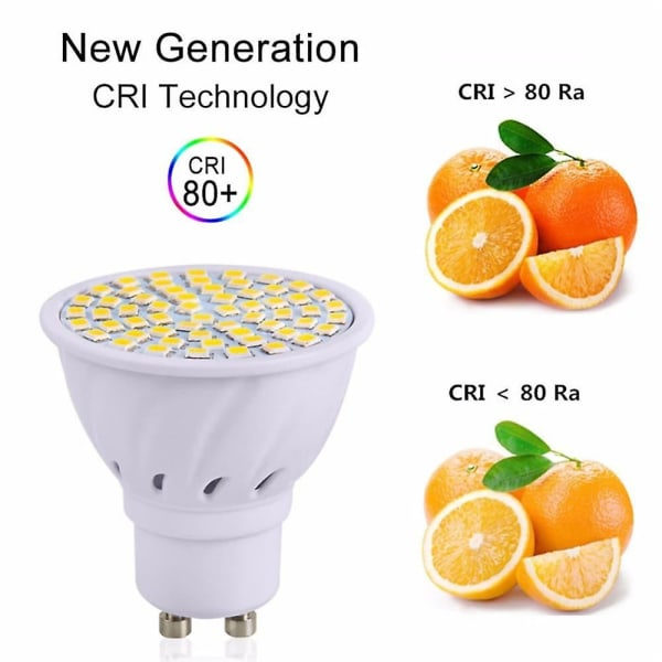 10:a 6:a 5 W LED-spotlight 400 Lm Gu10 Gu5.3 80 Lysdioder Smd