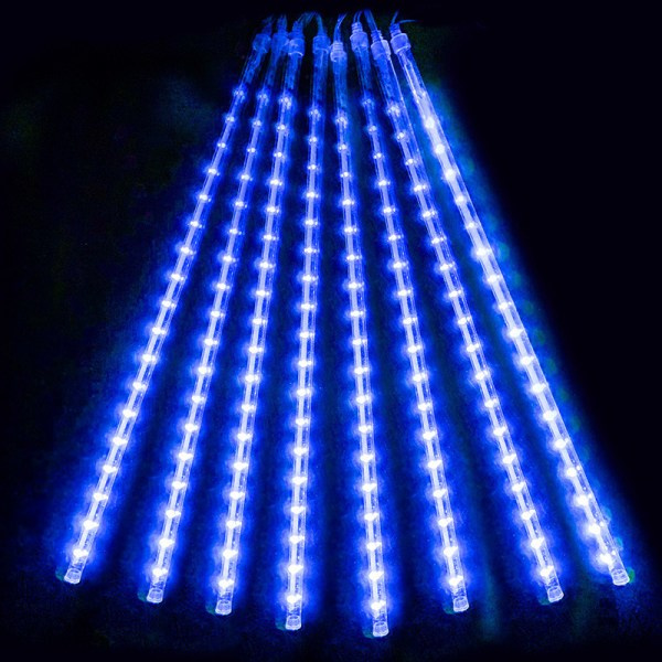 LED Meteor Showers Party, 30cm 8 Rör LED String Lights Nederbörd