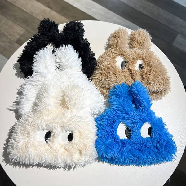 e tecknad stora ögon rolig valp plysch hatt Blå onesize Blue onesize