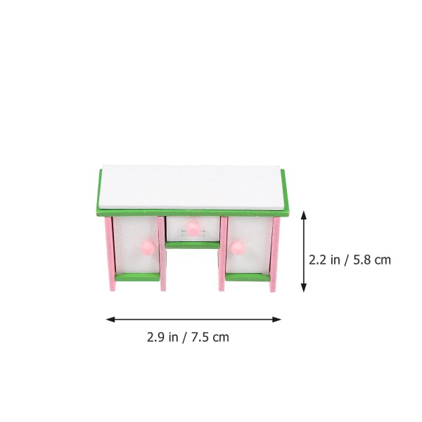 Miniatyr Møbler Miniatyrstoler Hjemmedekor Mikroscenemodell Minihus Møbler (7.5X5.8X4.3CM, soverom)
