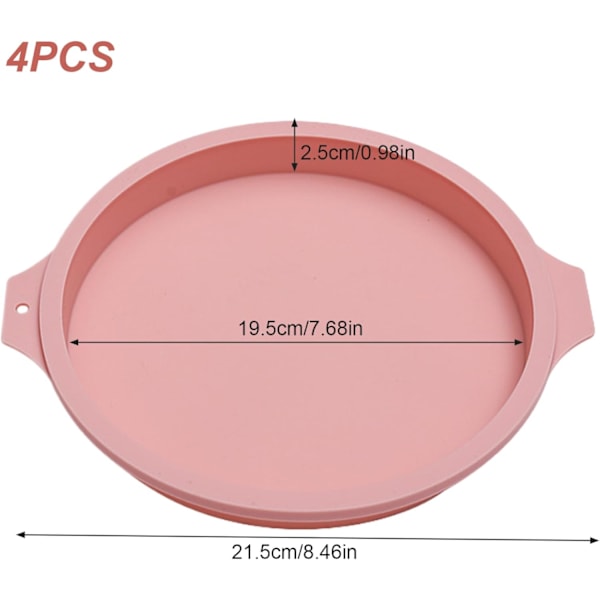 Silicone Cake Pan, Non-Stick 20 cm Round Baking Pan, Easy Release for Layer Cakes and Cheesecakes