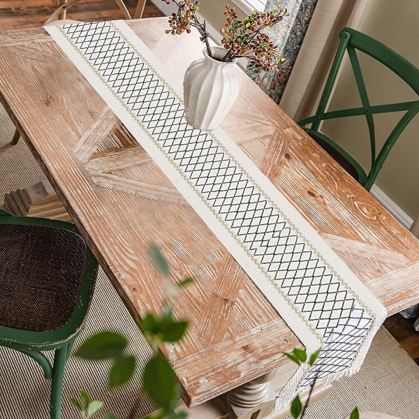 Dug, Beige Bohemian Dug 30x180cm Med Kvast Marco