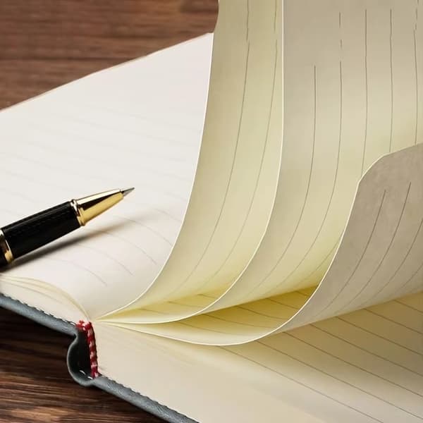 A5 læderindbundet forretningsmøde notesblok fortykket retro enkel universitetsstuderendes dagbog