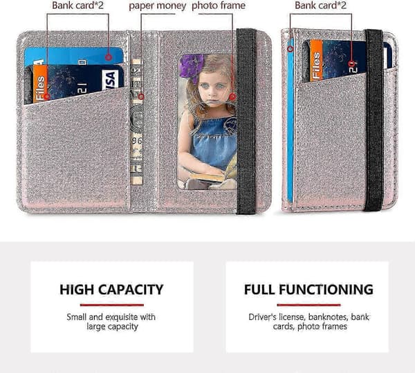 Mobile Phone Wallet Stick On Phone Case Pink