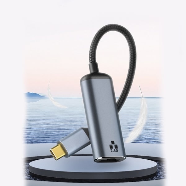 USB-C til Ethernet-adapter, USB Type-C til RJ45 10/100/1000 2,5 Gb Gigabit Ethernet LAN-netværksadapter Ethernet HOT SWAP