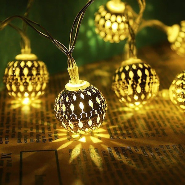 Ramadan Eid Lights 1,5m Marockansk Ball String Lights 10Leds