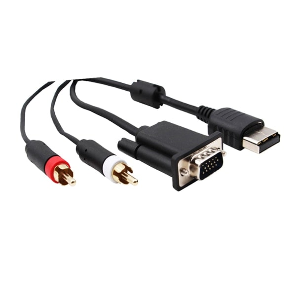 Tarkka VGA-kaapeli 3,5 mm - 2-uros RCA-adapterikaapeli Sega Dreamcast -pelikonsolille