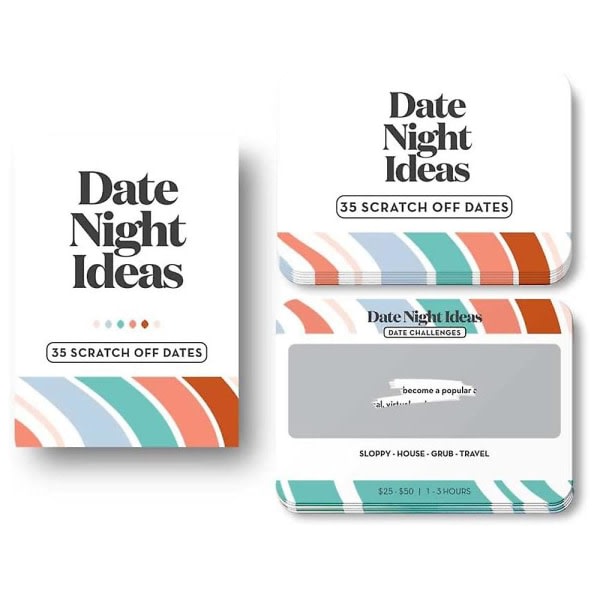 Date Night Idéer Kortspel för Par - Date Deck Skrapkort, Perfekt Parpresent till Pojkvän