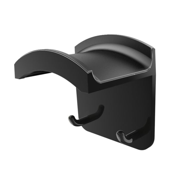 Ørepropp krok Stick-On hodetelefon henger veggfeste under skrivebordet headset krokhenger svart