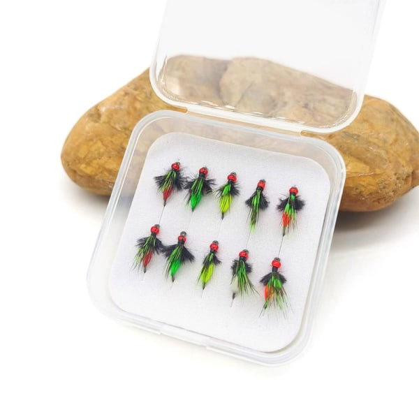 5 stk Fiskekroker Insekter Fluer GRØNN 18# 18# grønn 18#-18#