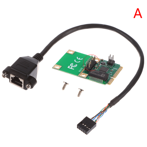 1Set Mini PCI-E nätverkskort 1000Mbps Gigabit Ethernet RJ45 LAN A