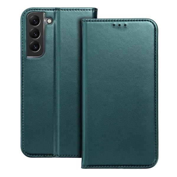 Galaxy A03 Wallet Case Smart Magneto - tummanvihreä