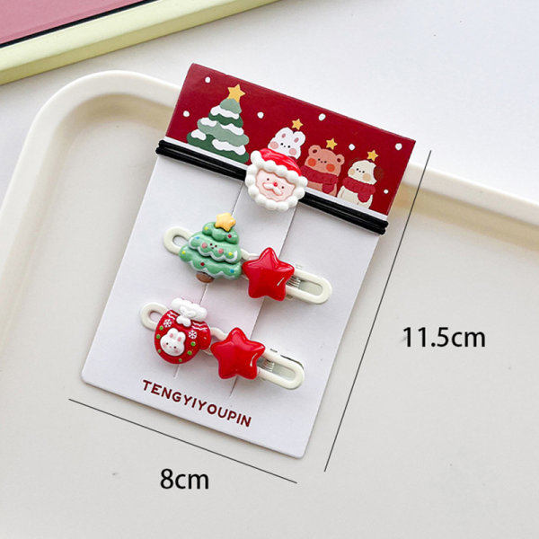 3 kpl/setti jouluhiusneulat hiuspanta naiset tyttö joulupukki S A4 yksi koko A4 one size
