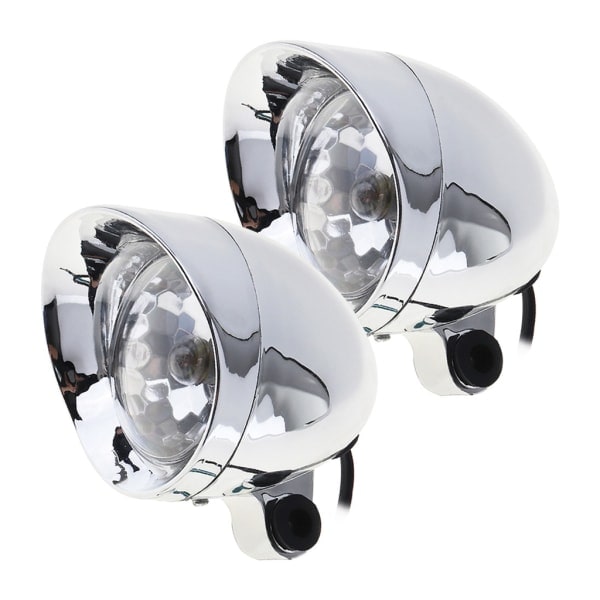 Motorcykelstrålkastare LED-lampa Dammtät Vattentät Dagsljus Hög Ljusstyrka 2x