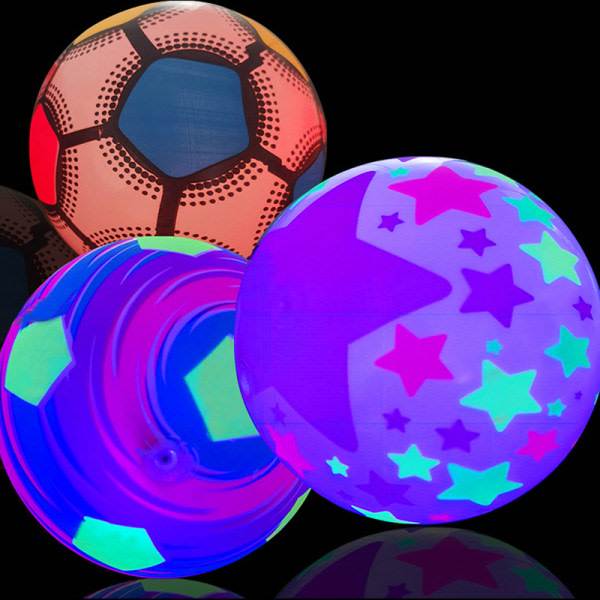 Lysande uppblåsbar leksak Bouncy Ball Beach Ball Förälder Barn Multicolor 3#