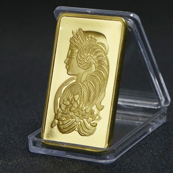 Guldpläterad skiktad bullion Bar Schweiz Credit Commemorativ