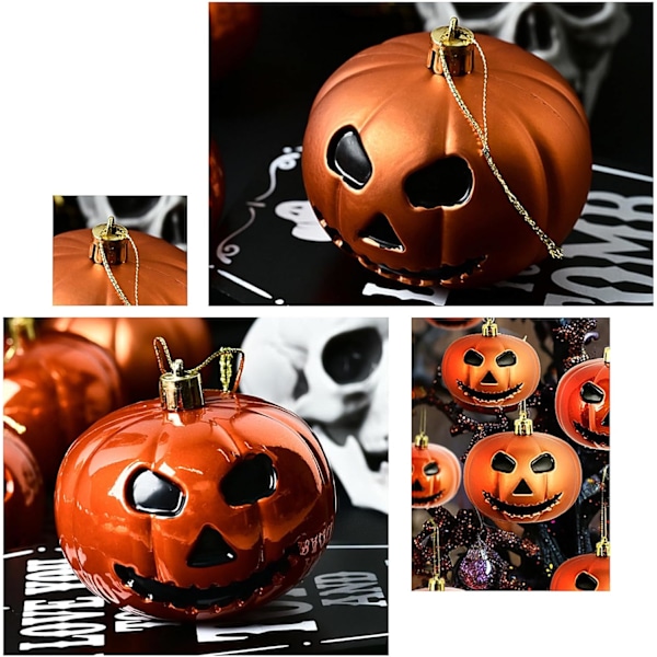 3,1 tuuman Halloween-koristeet, muoviset lyhtykurpitsat yökoristeiksi (9 kpl) 9 pcs